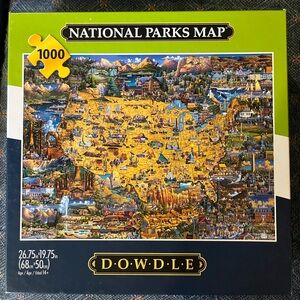 National Parks Map Puzzle - 1000 Pieces - Eric Dowdle